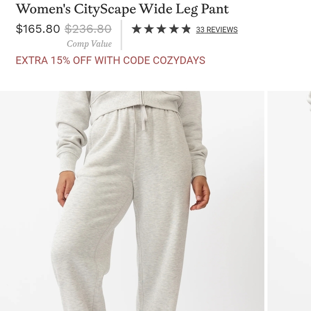 Gray Wide Leg Sweatpants By COZY EARTH